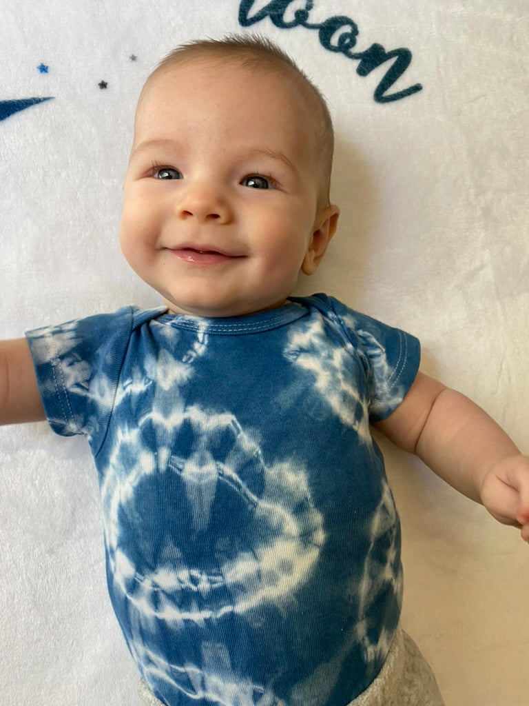 Indigo Onesie - Uniquely Hand-Dyed for Little Adventurers 🌟👶🌊