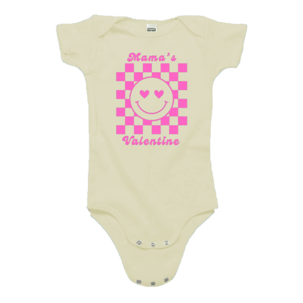 Mama's Valentine Organic Pink Onesie