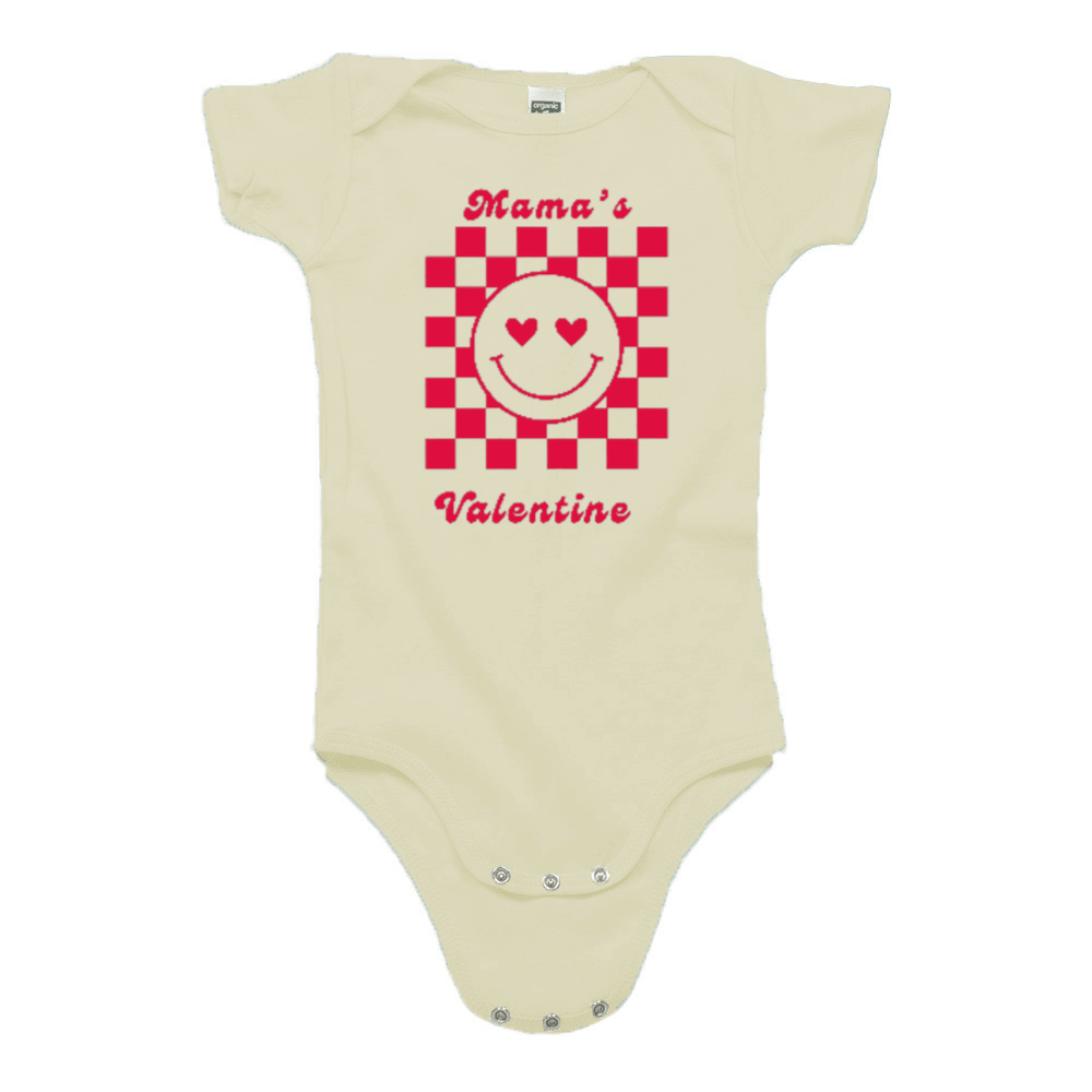 Mama's Valentine Organic Red Onesie