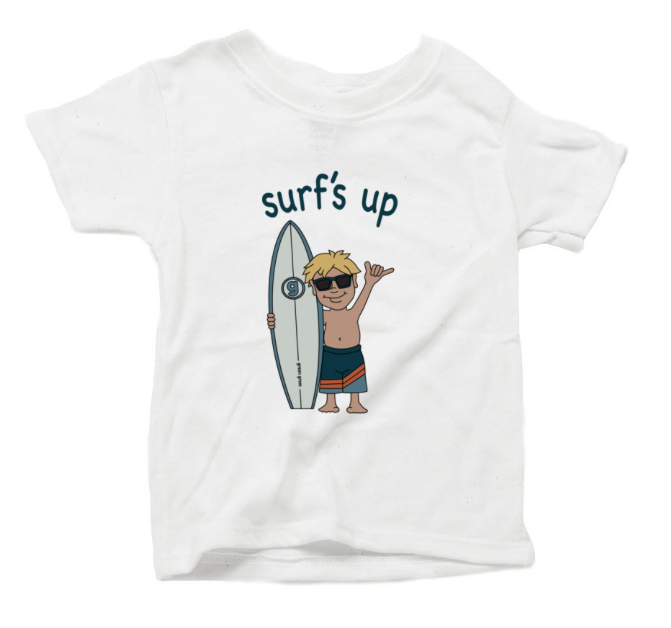 Surfs Up Boy Organic Cotton Tee