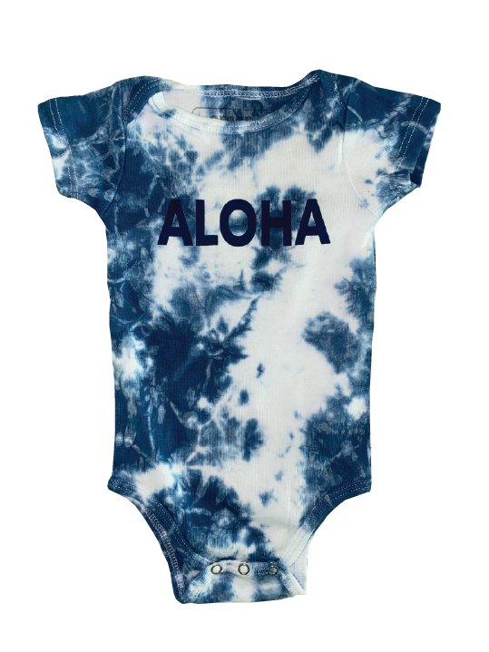 Indigo Aloha Organic Onesie