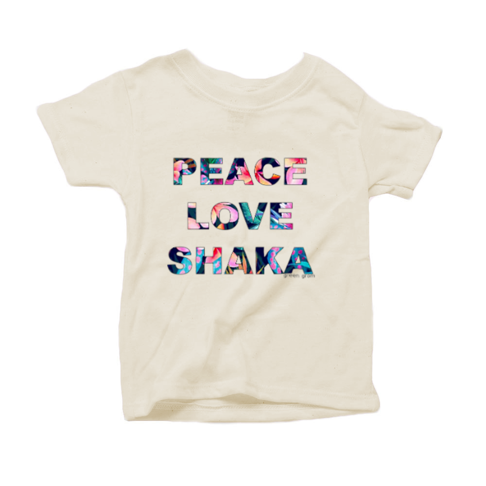 Peace Love Shaka Tropical Organic Tee