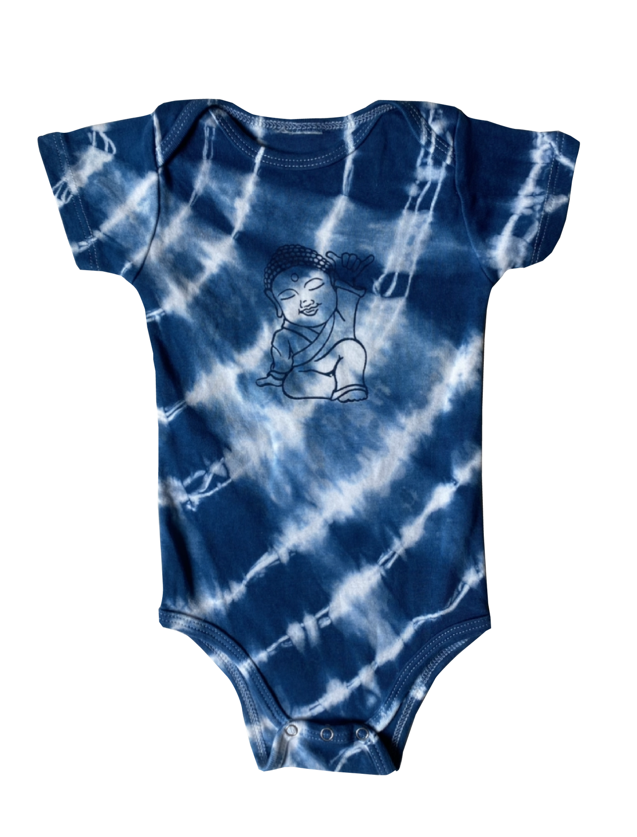 Shaka Buddha Cross-Dye Tee - Where Ocean Rhythms and Inner Peace Unite! 🌀🌊🧘♂️