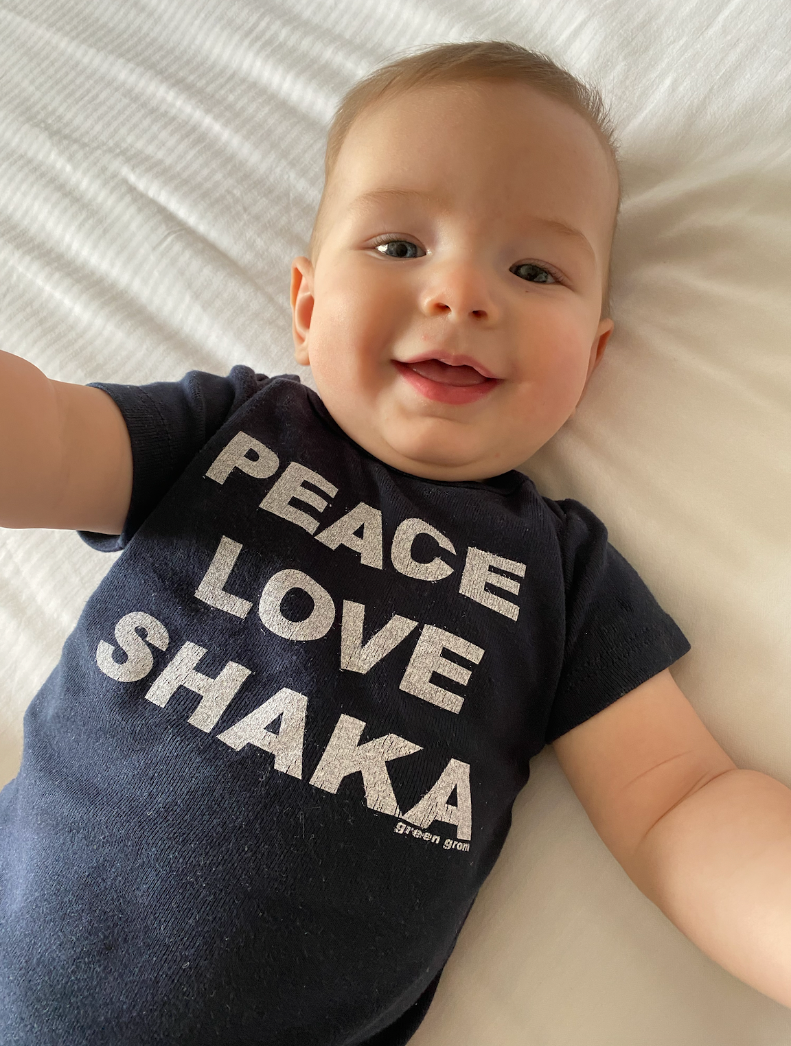 Ocean Peace Love Shaka Organic Onesie