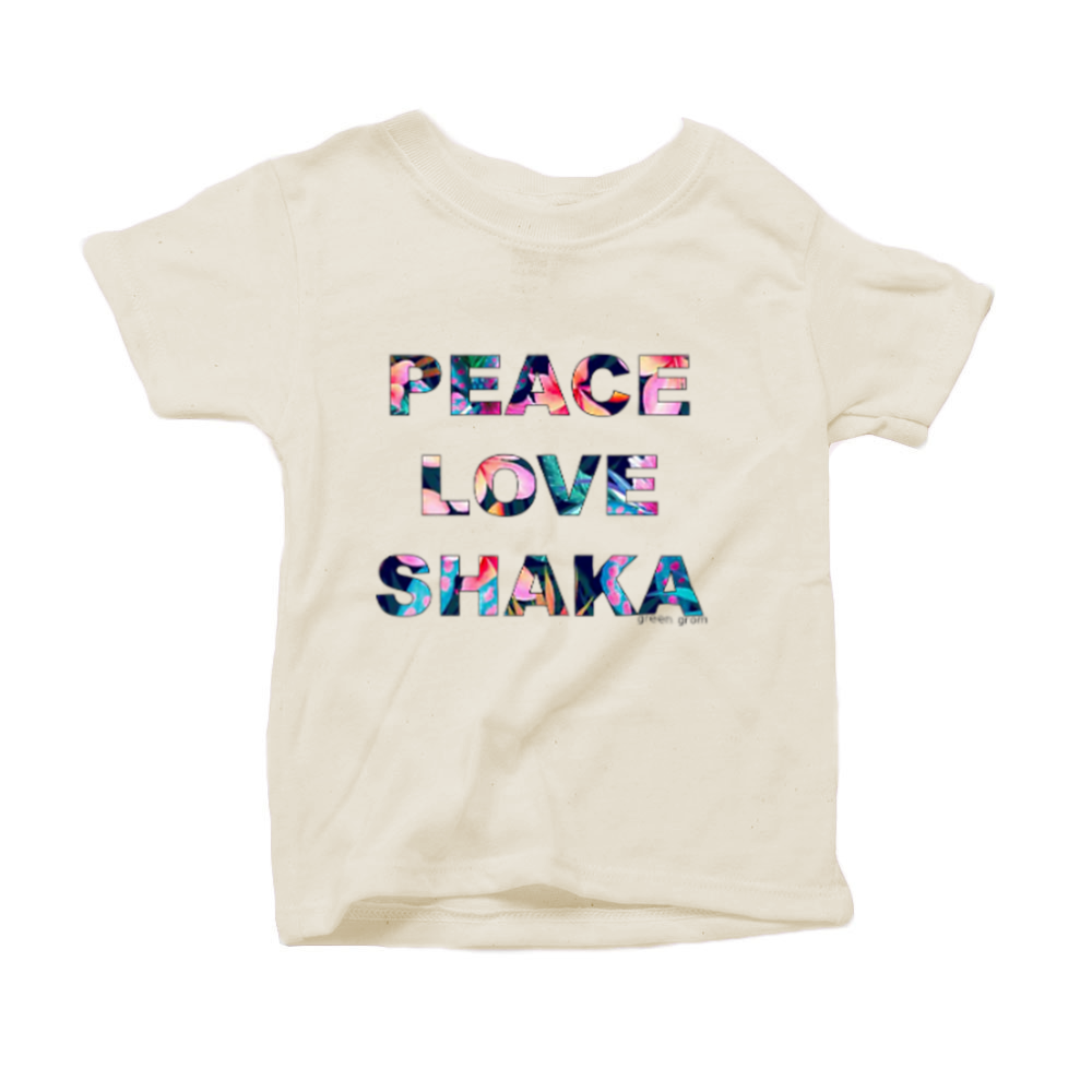 Peace Love Shaka Tropical Baby Tee - Soft, Stylish, and Full of Beachy Charm 🌟🌱🌊